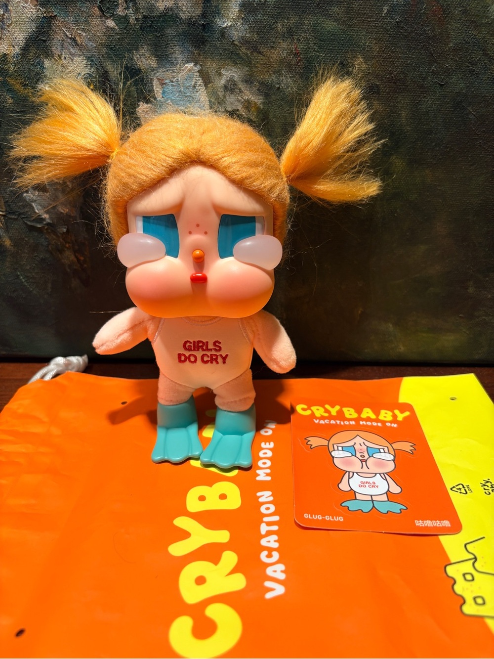 Girls Do Cry Crybaby Plush Doll - Orange Hair with Blue Tears